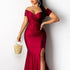 Embrace Your Inner Goddess with the Sexy Ruched Slit Maxi Dress